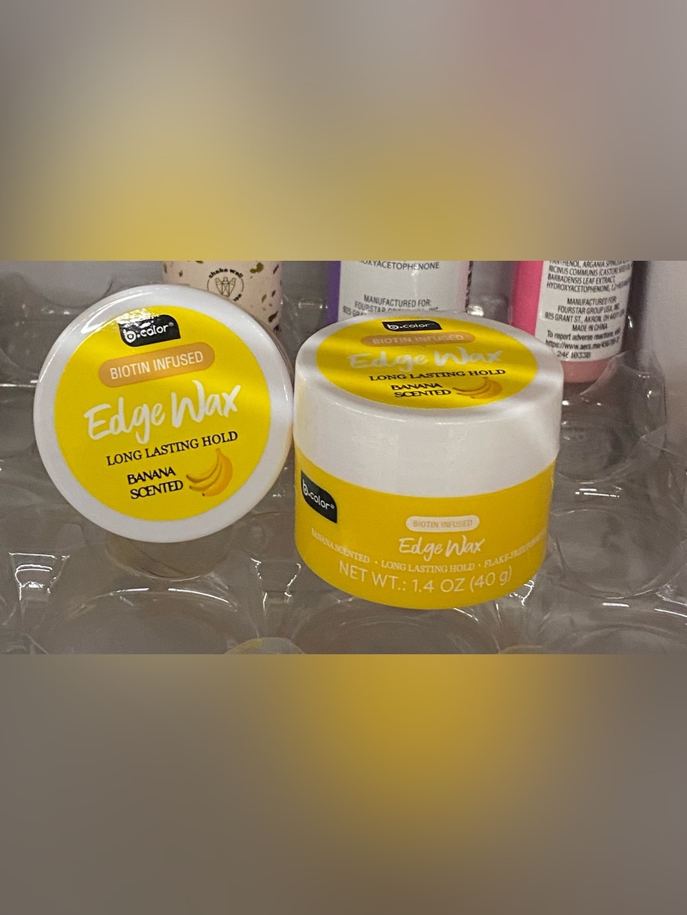 b.color Edge Wax Banana Scented